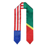 Congolese American Graduation Stole, Congo America Graduation Sash, Congolese Flag Graduation Stole