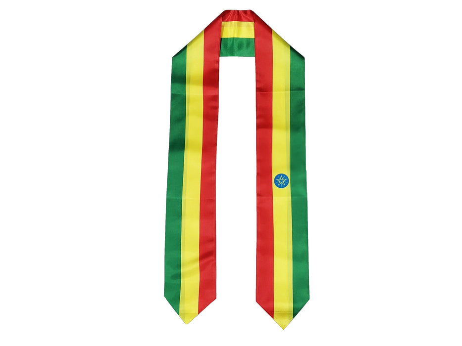 Ethiopian Graduation Stole, Ethiopia Graduation Sash, Ethiopian Flag Graduation Stole
