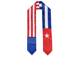 Graduation Stole Cuban American, Cuba America Graduation Stole, Graduation Sash, Cuba Flag Graduation Stole, Cuba Flag