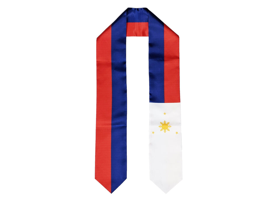 Philippines Flag Graduation Stole, Philippines Flag Graduation Sash, Philippines Graduation Stole, Filipino Flag Graduation Stole