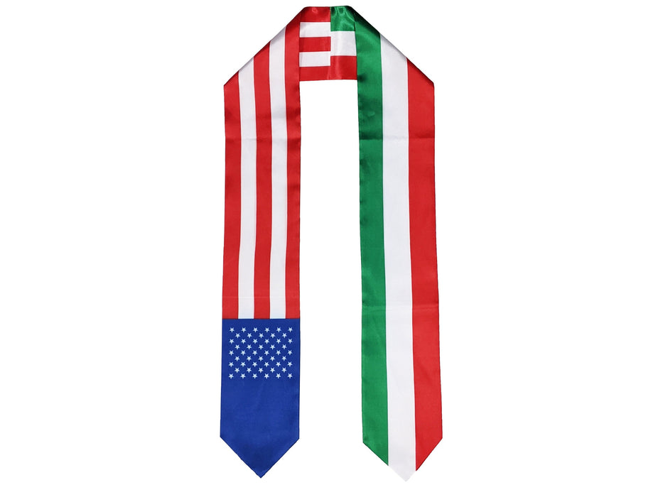 Mexican American Flag Graduation Stole, Mexico America Graduation Stole, Graduation Sash, Mexico Flag Graduation Stole, Mexican Flag