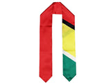 Guyana Flag Graduation Stole, Guyana Flag Graduation Sash, Guyana Graduation Stole, Guyanese Flag Graduation Stole