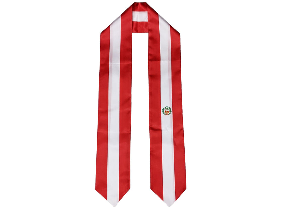 Peru Flag Graduation Stole, Peru Flag Graduation Sash, Peru Graduation Stole, Peruvian Flag Graduation Stole