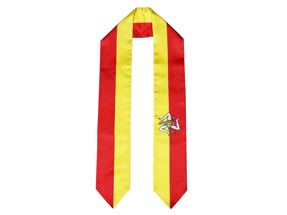 Sicily Flag Graduation Stole, Sicily Flag Graduation Sash, Sicily Graduation Stole, Sicilian Flag Graduation Stole