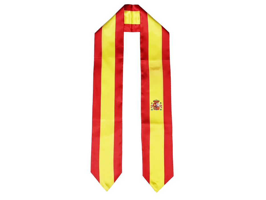 Spain Flag Graduation Stole, Spain Flag Graduation Sash, Spain Graduation Stole, Spaniard Flag Graduation Stole