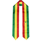 Senegal Flag Graduation Stole, Senegal Flag Graduation Sash, Senegal Graduation Stole, Senegalese Flag Graduation Stole