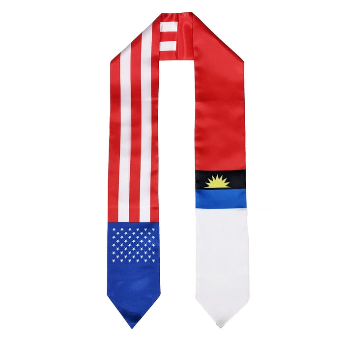 Antiguan American Graduation Stole, Antigua America Graduation Sash, Antiguan Flag Graduation Stole, Barbudan Graduation Sash