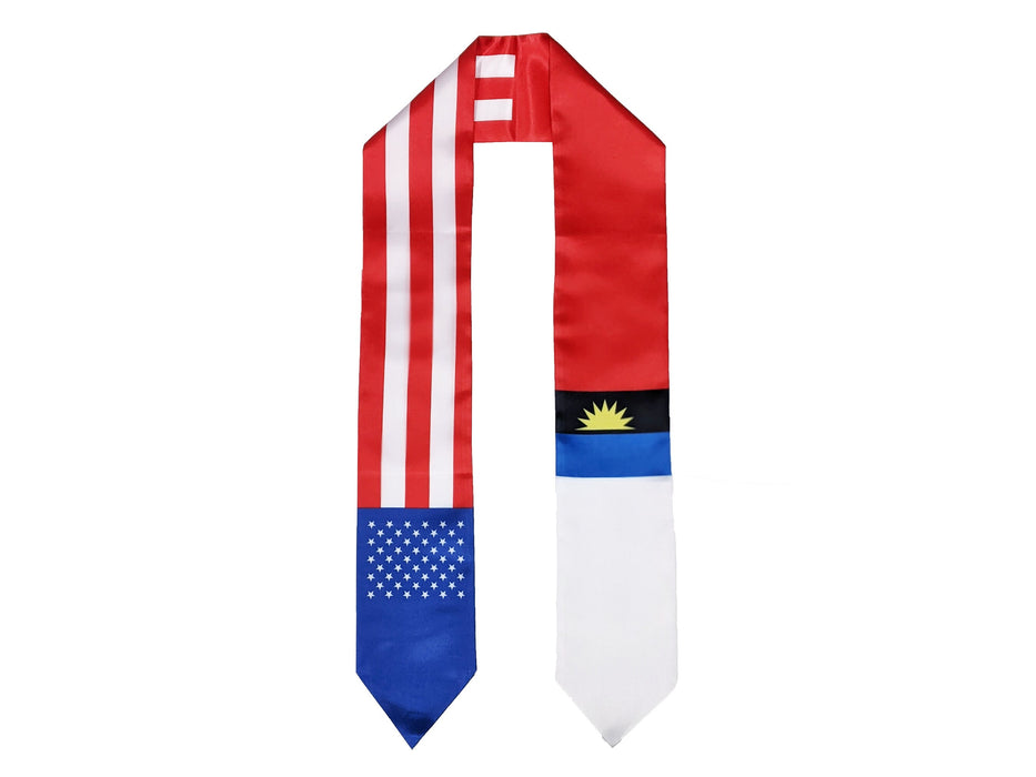 Antiguan American Graduation Stole, Antigua America Graduation Sash, Antiguan Flag Graduation Stole, Barbudan Graduation Sash