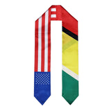 Guyanese American Graduation Stole, Guyana America Graduation Sash, Guyanese Flag Graduation Stole