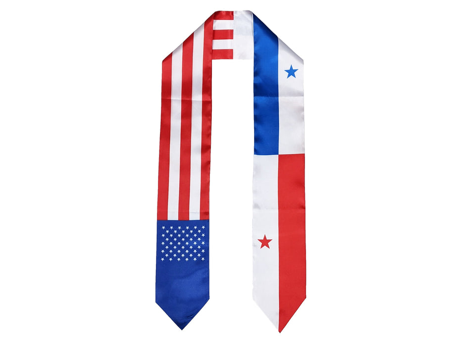 Panamanian American Graduation Stole, Panama America Graduation Sash, Panamanian Flag Graduation Stole