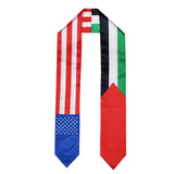 Palestinian American Graduation Stole, Palestine America Graduation Sash, Palestinian Flag Graduation Stole