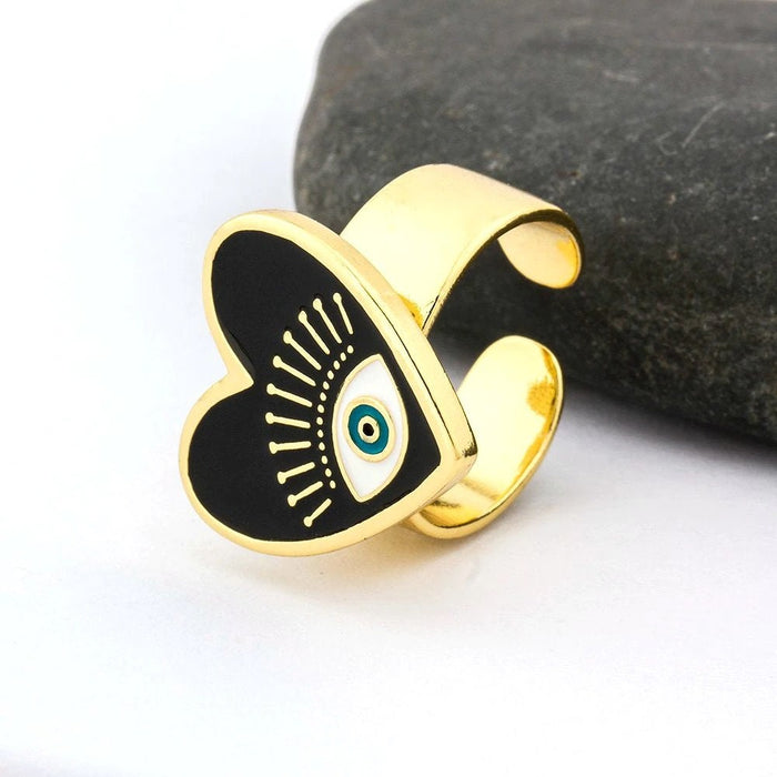 Evil Eye Ring, Classic Evil Eye Ring, Adjustable Evil Eye Ring, Nazar Evil Eye Ring, Evil Eye Toe Ring, Crown Evil Eye Ring, Third Eye Ring