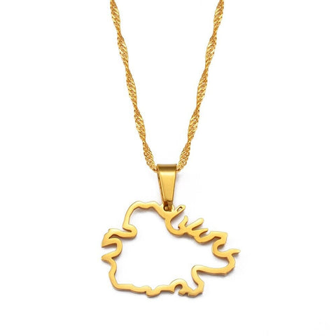 18K Gold Plated Antigua Necklace  - Antigua Necklace - Antigua Gift - Antigua Pride - Antigua Jewelry