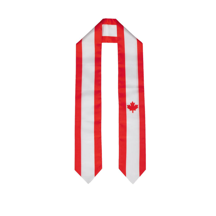 Canada Flag Graduation Stole, Canada Flag Graduation Sash, Canada Graduation Stole, Canadian Flag Graduation Stole