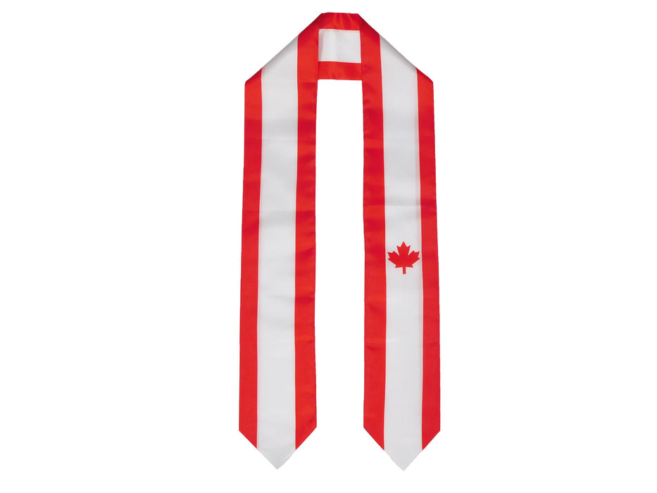 Canada Flag Graduation Stole, Canada Flag Graduation Sash, Canada Graduation Stole, Canadian Flag Graduation Stole