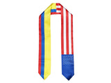 Colombia American Flag Graduation Stole, Colombia USA Graduation Sash, Graduation Sash, Colombia Flag Graduation Stole, Colombian Flag