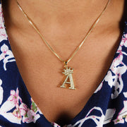 Initial Necklace For Mom, Cursive Initial Necklace, Initial Necklace For Her, Pendent Necklace Initial, Couple Initial Necklace, Tag Necklac - 1stCulture