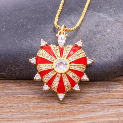 Heart Necklace, Cute Heart Necklace, Mini Heart Necklace, Dainty Heart Necklace, Gold Plated Heart Necklace