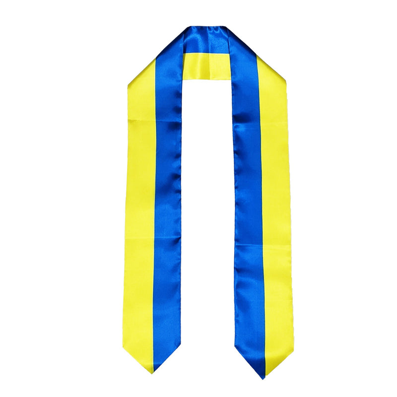 Ukraine Graduation Stole, Ukrainian Graduation Stole, Ukrainian Graduation Sash, Ukrainian Flag Graduation Stole