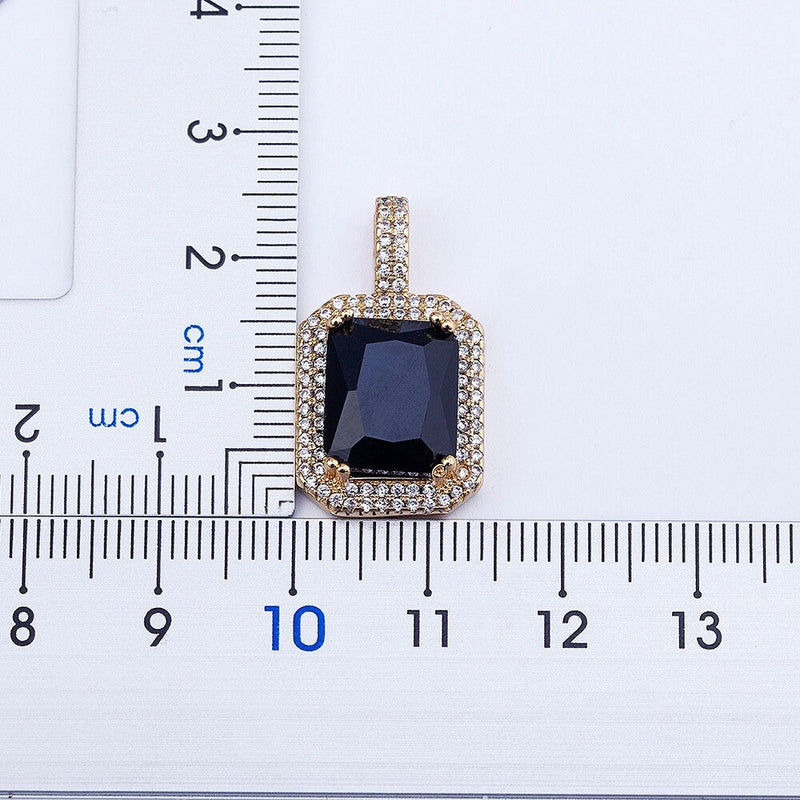 Crystal Necklace, Austrian Crystal Necklace, Gold Plated Pendant Necklace Rectangle, Crystal Jewelry, Crystal Bracelet, Crystal Earrings