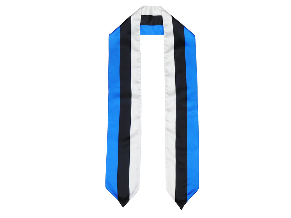 Estonia Flag Graduation Stole, Estonia Flag Graduation Sash, Estonia Graduation Stole, Estonian Flag Graduation Stole