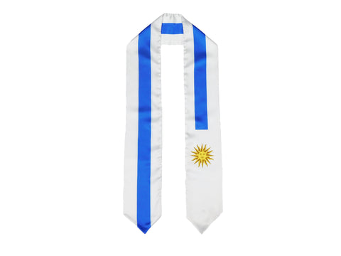 Uruguay Flag Graduation Stole, Uruguay Flag Graduation Sash, Uruguay Graduation Stole, Uruguayan Flag Graduation Stole