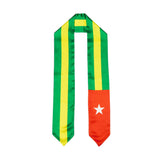 Togo Flag Graduation Stole, Togo Flag Graduation Sash, Togo Graduation Stole, Togolese Flag Graduation Stole