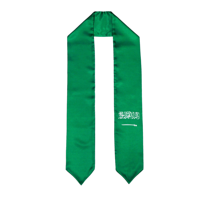 Saudi Arabia Flag Graduation Stole, Saudi Arabia Flag Graduation Sash, Saudi Arabia Graduation Stole, Saudi Flag Graduation Stole
