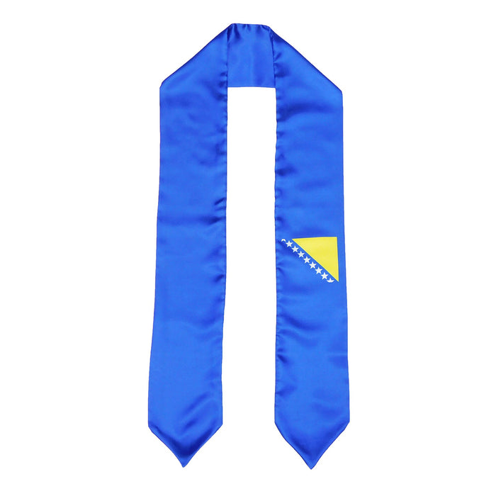 Bosnia Flag Graduation Stole, Bosnia Flag Graduation Sash, Bosnia Graduation Stole, Bosnian Flag Graduation Stole