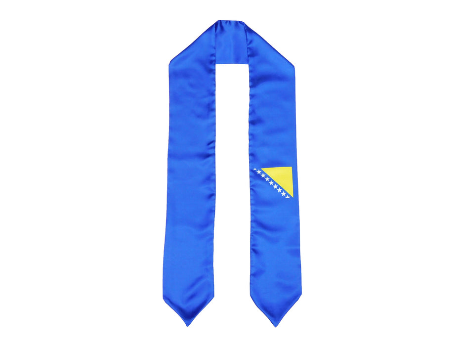 Bosnia Flag Graduation Stole, Bosnia Flag Graduation Sash, Bosnia Graduation Stole, Bosnian Flag Graduation Stole