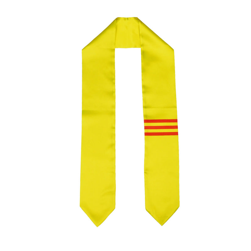 South Vietnam Flag Graduation Stole, South Vietnam Flag Graduation Sash, South Vietnam Graduation Stole, South Vietnamese Graduation Stole