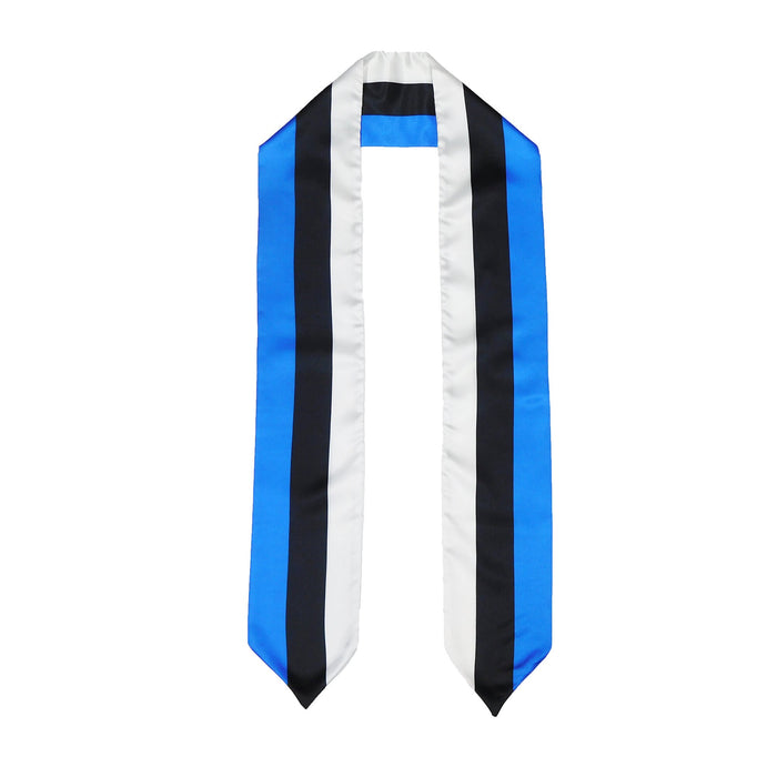 Estonia Flag Graduation Stole, Estonia Flag Graduation Sash, Estonia Graduation Stole, Estonian Flag Graduation Stole