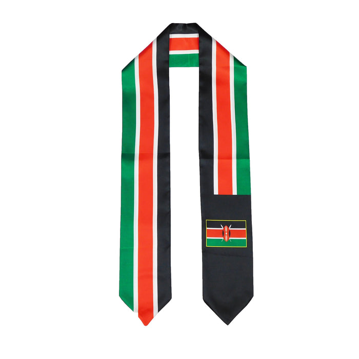 Kenya Flag Graduation Stole, Kenya Flag Graduation Sash, Kenya Graduation Stole, Kenyan Flag Graduation Stole