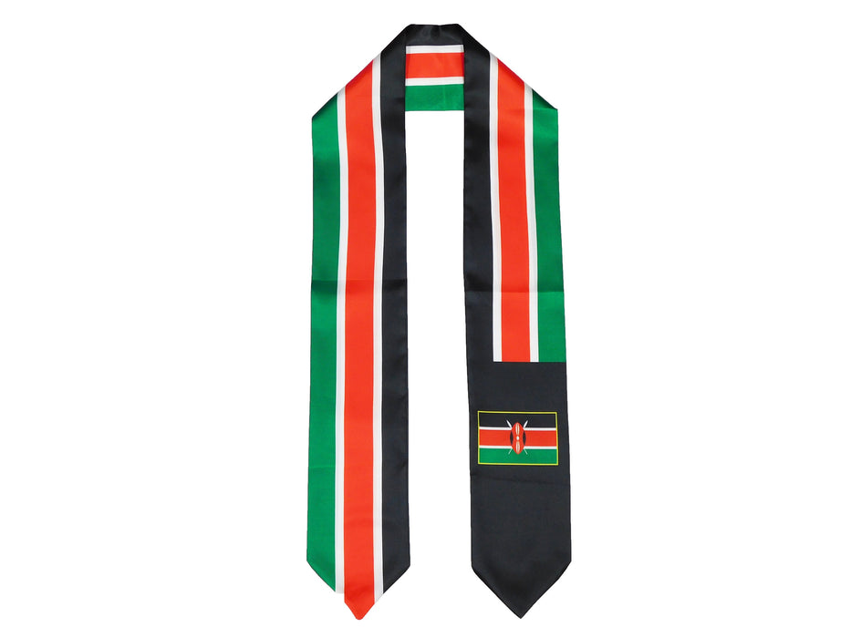 Kenya Flag Graduation Stole, Kenya Flag Graduation Sash, Kenya Graduation Stole, Kenyan Flag Graduation Stole