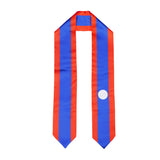 Laos Flag Graduation Stole, Laos Flag Graduation Sash, Laos Graduation Stole, Laotian Flag Graduation Stole