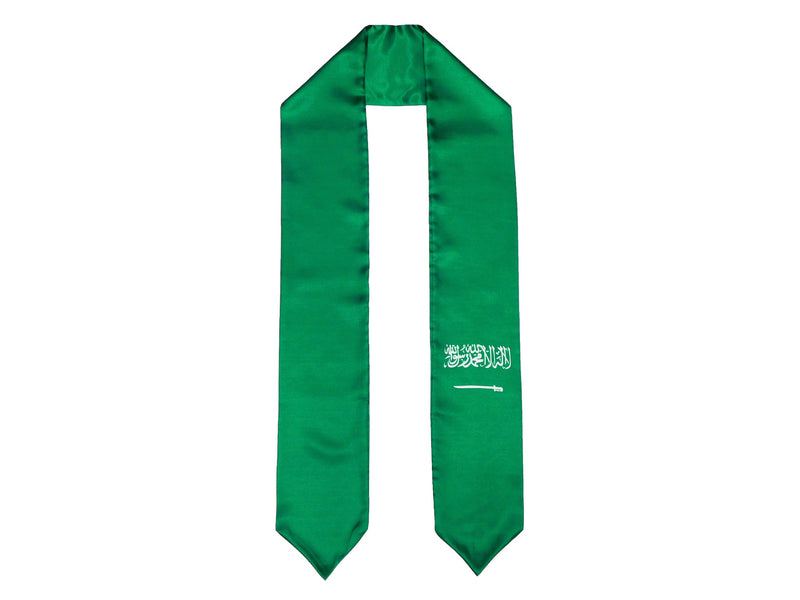 Saudi Arabia Flag Graduation Stole, Saudi Arabia Flag Graduation Sash, Saudi Arabia Graduation Stole, Saudi Flag Graduation Stole