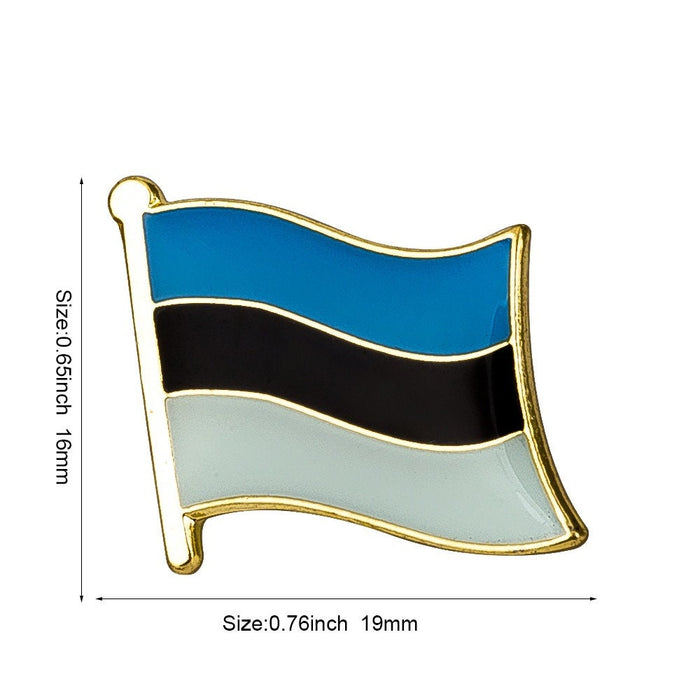 Estonia National Flag Lapel Pin / Estonia Flag Lapel Clothes / Country Flag Badge / Canadian National Flag Brooch / Estonia Enamel Pins