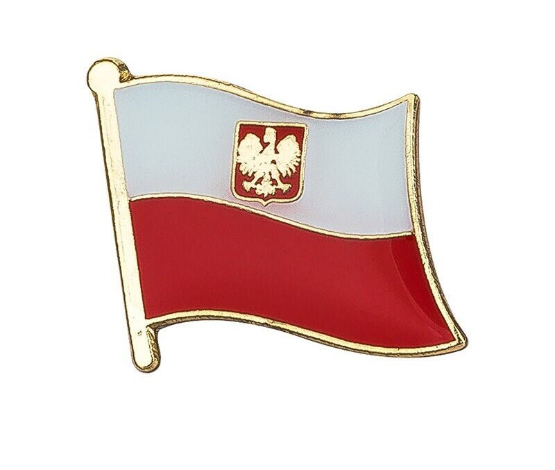 Poland Flag Lapel Clothes / Country Flag Badge / Polish National Flag Brooch / Poland National Flag Lapel Pin / Poland Enamel Pins