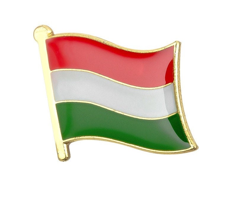 Hungary National Flag Lapel Pin / Hungary Flag Lapel Clothes / Country Flag Badge / Hungarian National Flag Brooch / Hungary Enamel Pins