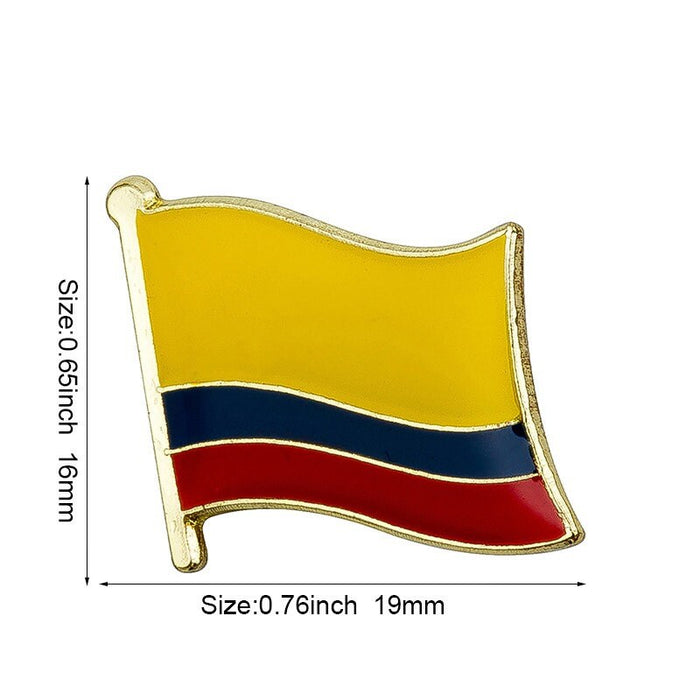 Colombia National Flag Lapel Pin / Colombia Flag Lapel Clothes / Country Flag Badge / Colombian National Flag Brooch / Colombia Enamel Pins