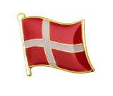 Denmark National Flag Lapel Pin / Denmark Flag Lapel Clothes / Country Flag Badge / Danish National Flag Brooch / Denmark Enamel Pins