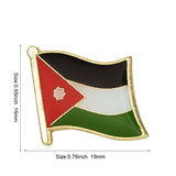 Jordan National Flag Lapel Pin / Jordan Flag Lapel Clothes / Country Flag Badge / Jordanian National Flag Brooch / Jordan Enamel Pins