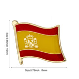 Spain National Flag Lapel Pin / Spain Flag Lapel Clothes / Spain Country Flag Badge / Spanish National Flag Brooch / Spain Enamel Pins