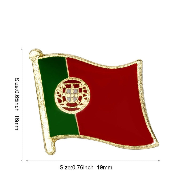 Portugal National Flag Lapel Pin / Portugal Flag Lapel Clothes / Portugal Country Flag Badge / National Flag Brooch / Portugal Enamel Pins