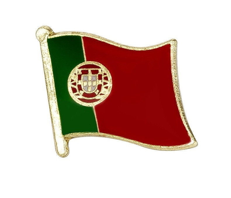 Portugal National Flag Lapel Pin / Portugal Flag Lapel Clothes / Portugal Country Flag Badge / National Flag Brooch / Portugal Enamel Pins