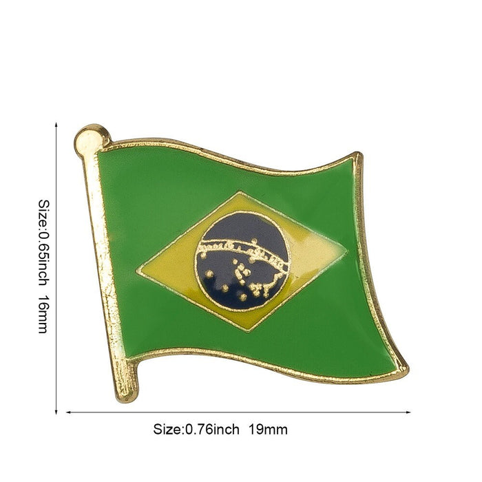 Brazil National Flag Lapel Pin / Brazil Flag Lapel Clothes / Brazil Country Flag Badge / Brazilian National Flag Brooch / Brazil Enamel Pins