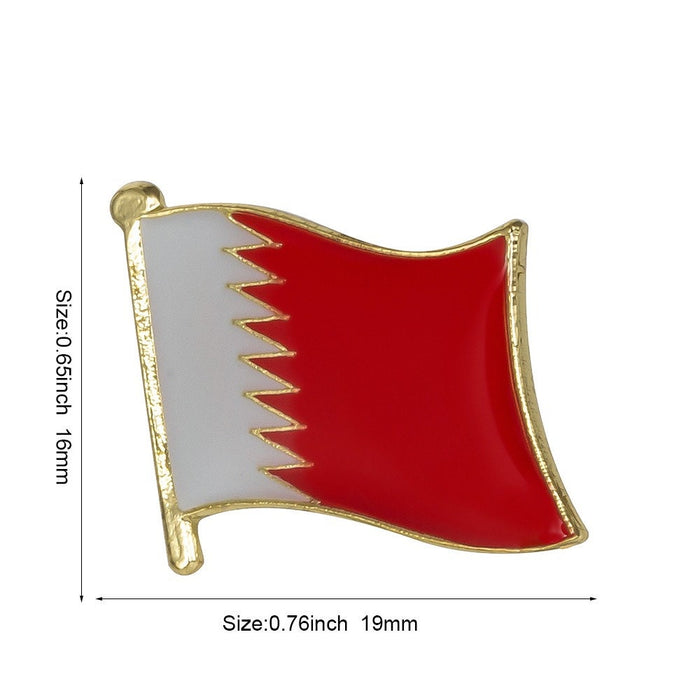 Bahrain National Flag Lapel Pin / Bahrain Flag Lapel Clothes / Bahrain Country Flag Badge / Bahraini National Flag Brooch / Enamel Pins