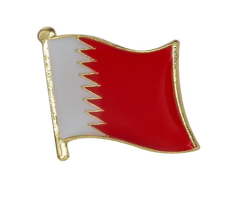 Bahrain National Flag Lapel Pin / Bahrain Flag Lapel Clothes / Bahrain Country Flag Badge / Bahraini National Flag Brooch / Enamel Pins