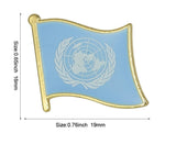 United Nations National Flag Lapel Pin / United Nations Flag Lapel Clothes / United Nations Flag Badge / National Flag Brooch / Enamel Pins