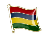 Mauritius National Flag Lapel Pin / Mauritius Flag Lapel Clothes / Country Flag Badge / Mauritian National Flag Brooch / Enamel Pins